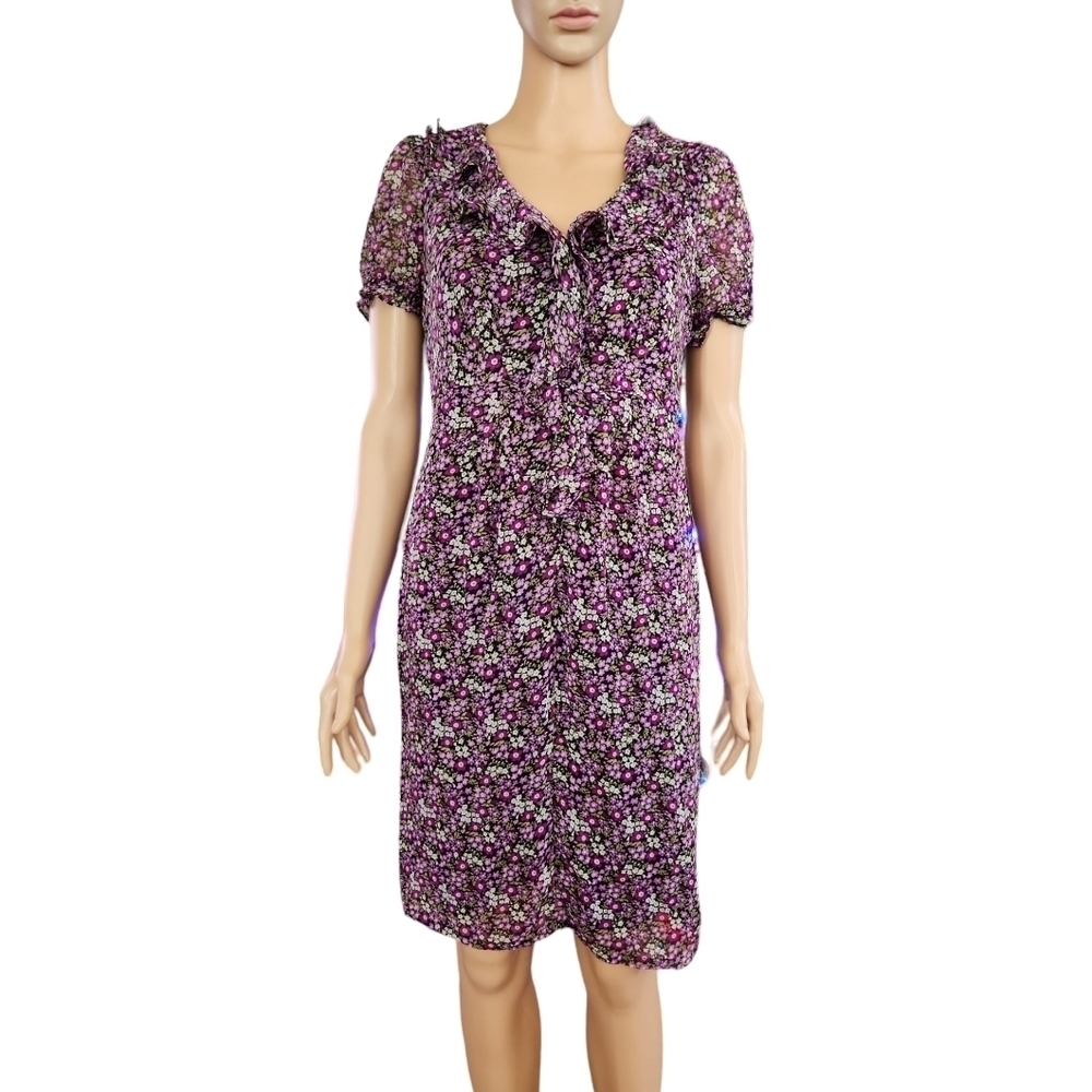 Rabbit Rabbit Rabbit Purple Floral Flitter Dress